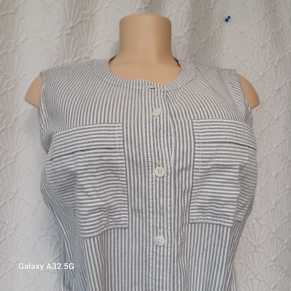 Vineyard Vines Women Size 8 Blue Striped Mini Dress - Picture 6 of 16